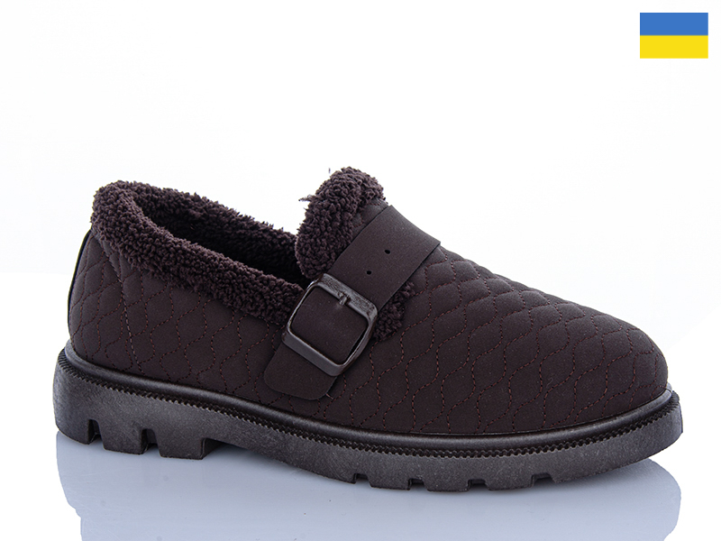 Туфли DeMur (37-41) TJ104-1Ch коричневий (зима)