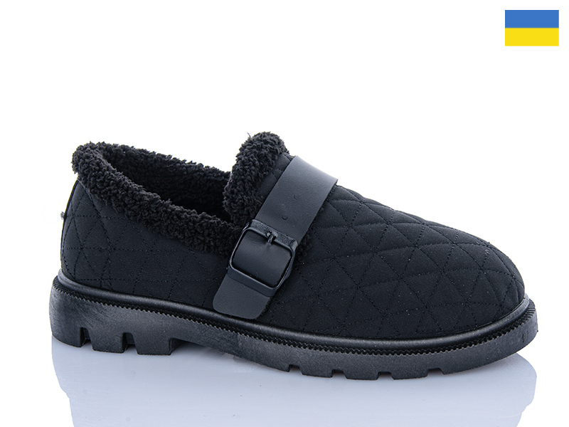 Туфли DeMur (37-41) TJ104-2A чорний (зима)