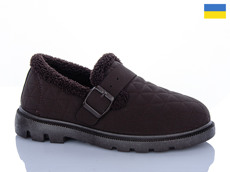 Туфли DeMur (37-41) TJ104-2Ch коричневий (зима)