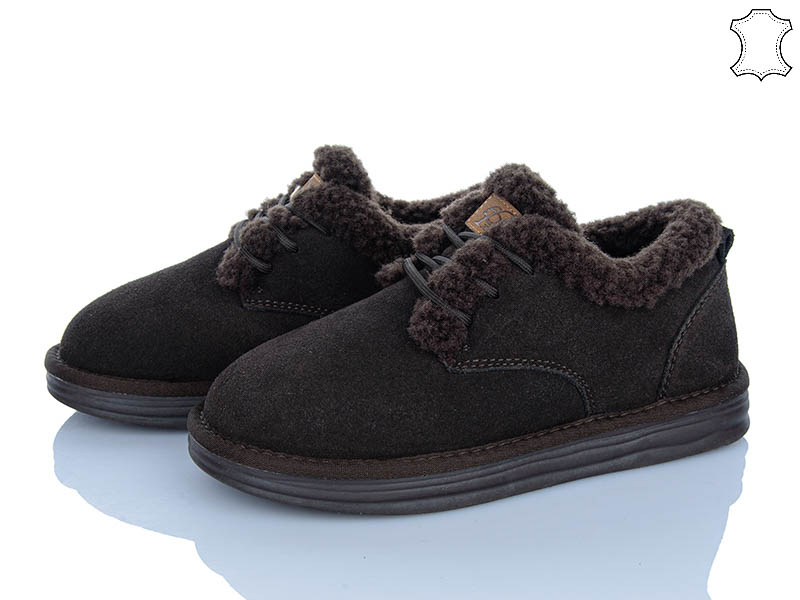 Туфли PL PS (36-40) 2623 brown (зима)