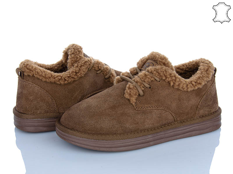 Туфли PL PS (36-40) 2623 caramel (зима)