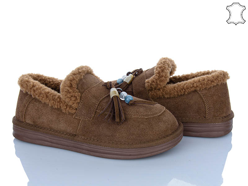 Туфли PL PS (36-40) 2625 caramel (зима)