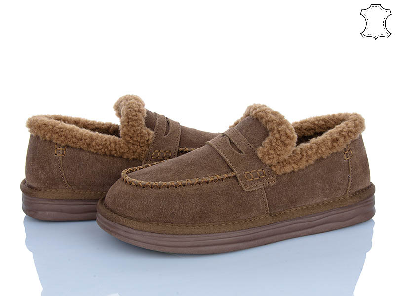 Туфли PL PS (36-40) 2626 caramel (зима)