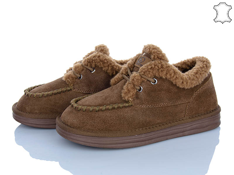 Туфли PL PS (36-40) 2627 caramel (зима)