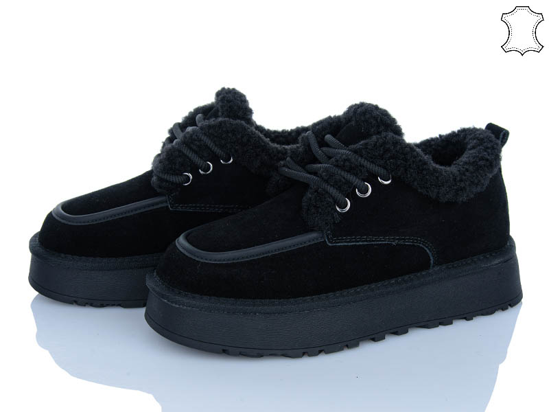 Туфли PL PS (36-40) 2631 black (зима)