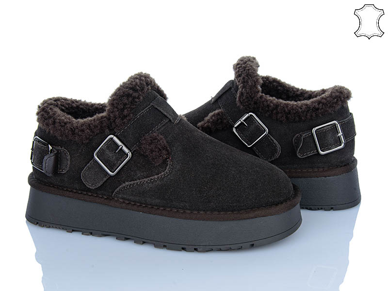 Туфли PL PS (36-40) 2635 brown (зима)
