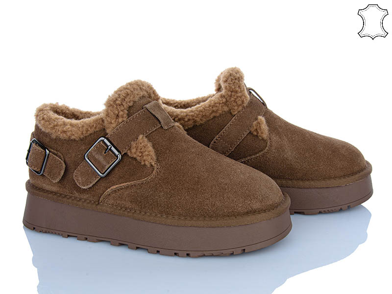 Туфли PL PS (36-40) 2635 caramel (зима)
