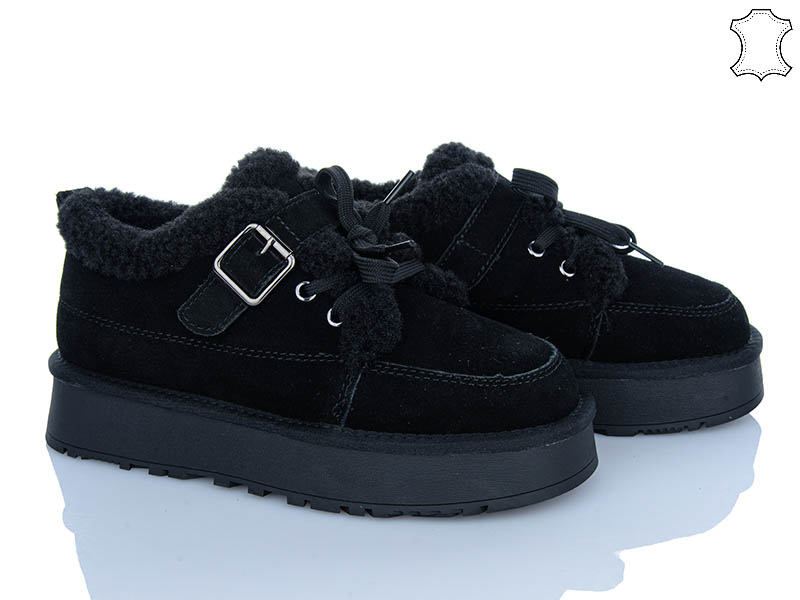 Туфли PL PS (36-40) 2637 black (зима)