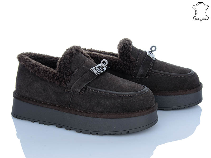 Туфли PL PS (36-40) GF2633 brown (зима)