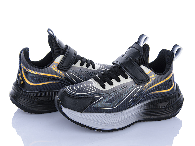Кроссовки Clibee (32-37) L1191 black-khaki (деми)