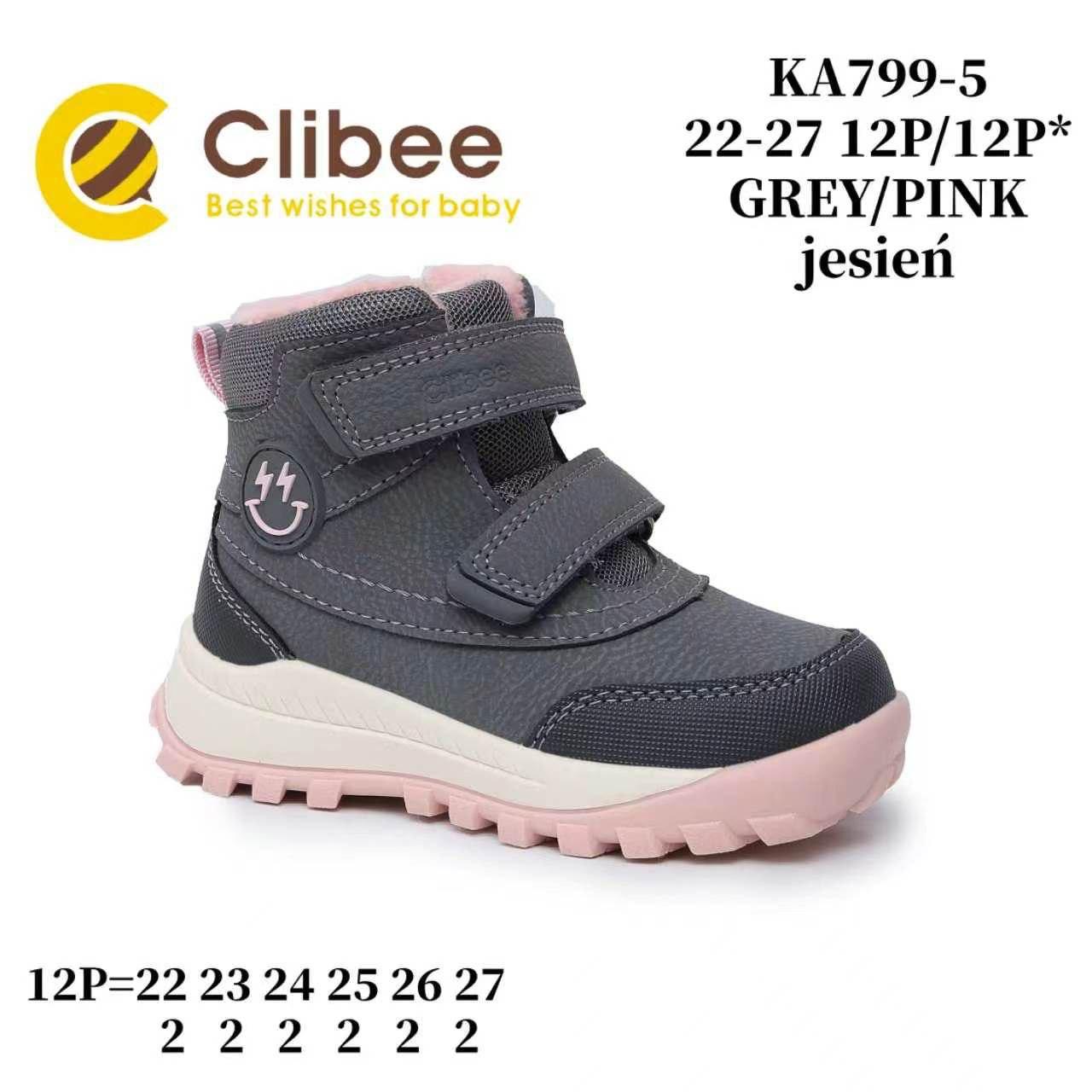 Ботинки DvaClibee (22-27) LD-KA799-5 Grey-Pink (деми)