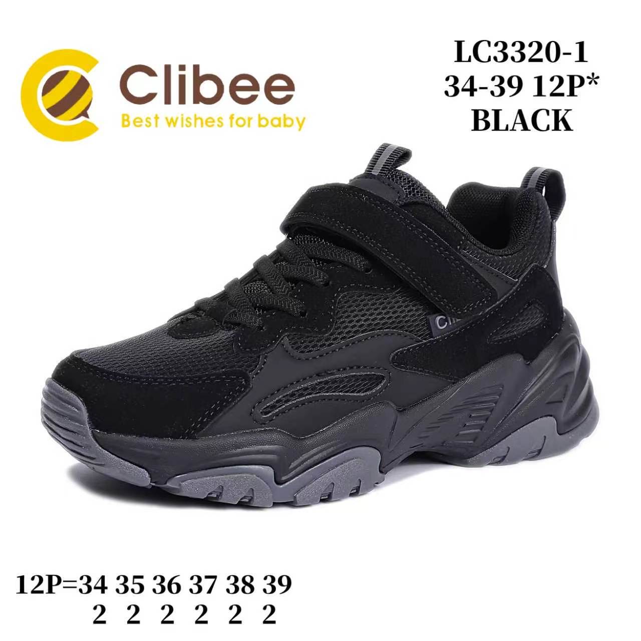 Кроссовки DvaClibee (34-39) LD-LC3320-1 Black (деми)
