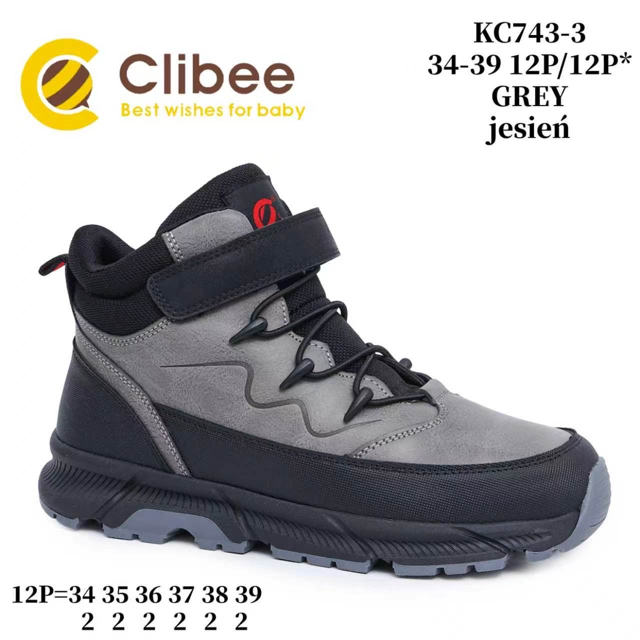 Ботинки DvaClibee (34-39) LD-KC743-3 Grey (деми)