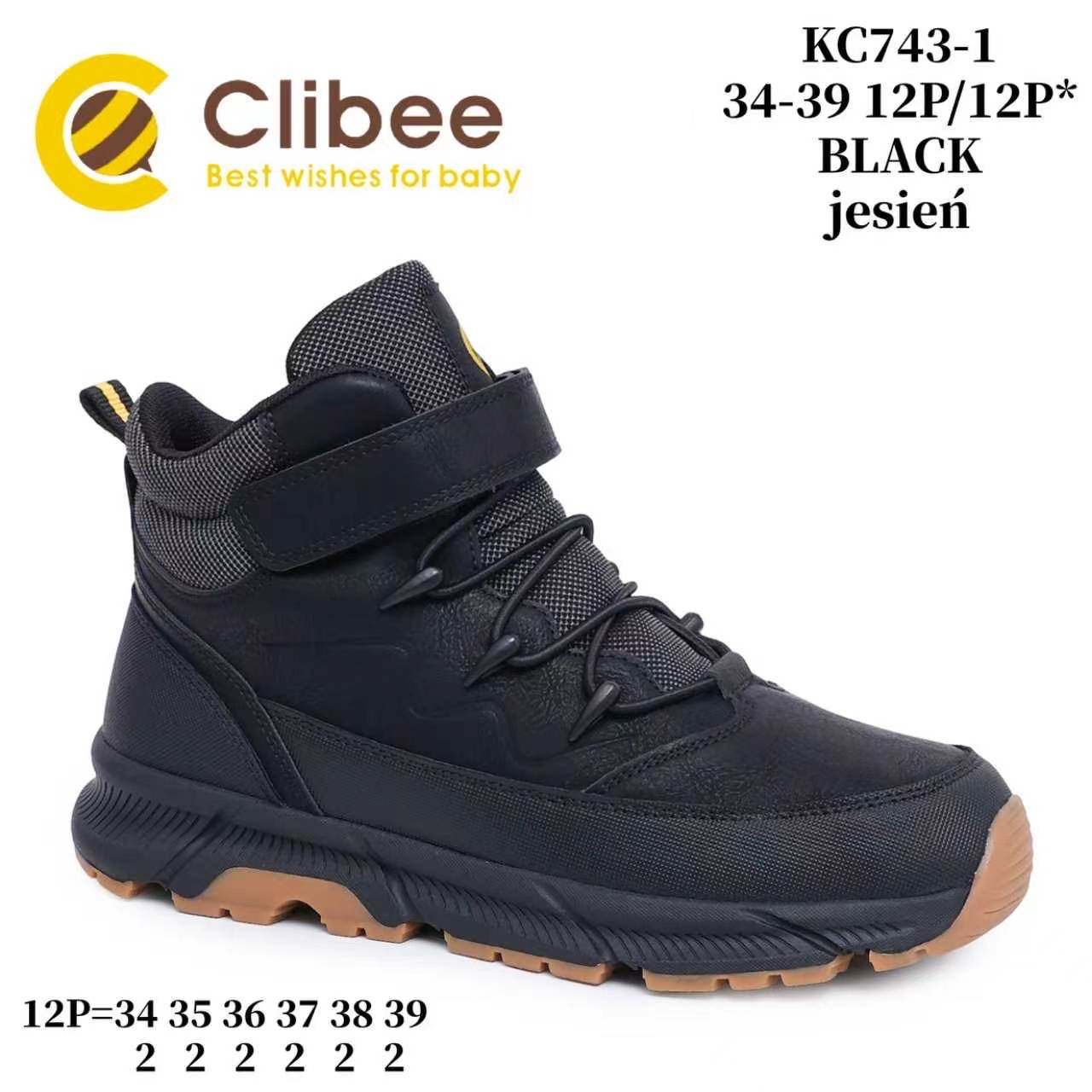 Ботинки DvaClibee (34-39) LD-KC743-1 Black (деми)