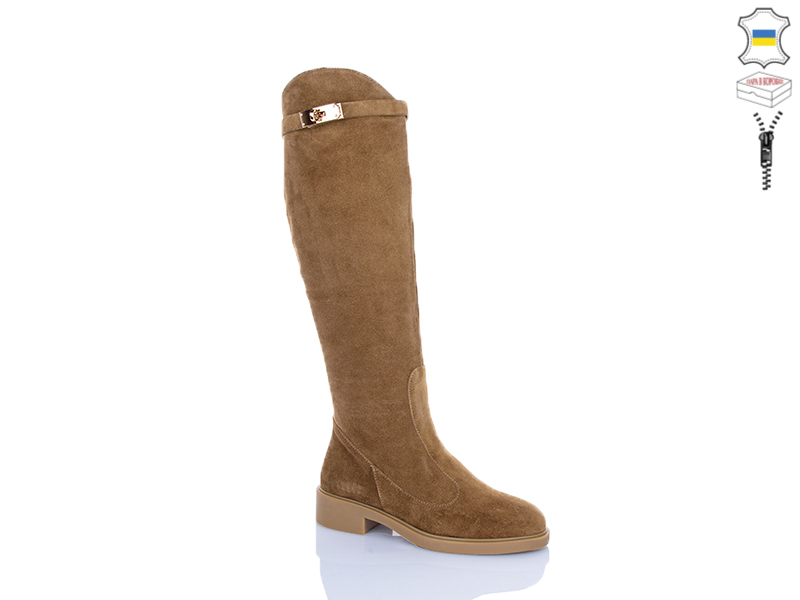 Сапоги Sali (37-41) 2227-3 коричневий беж-п.демі (деми)