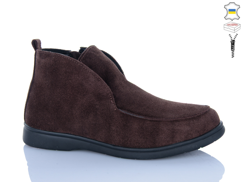 Ботинки Sali (37-41) 891 коричневий з чор-п.демі (деми)