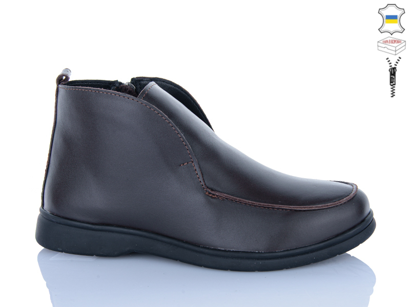 Ботинки Sali (37-41) 891 коричневий к чор-п.демі (деми)