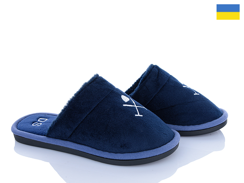 Тапочки Vladimir (41-46) DS TK03 синій (зима)