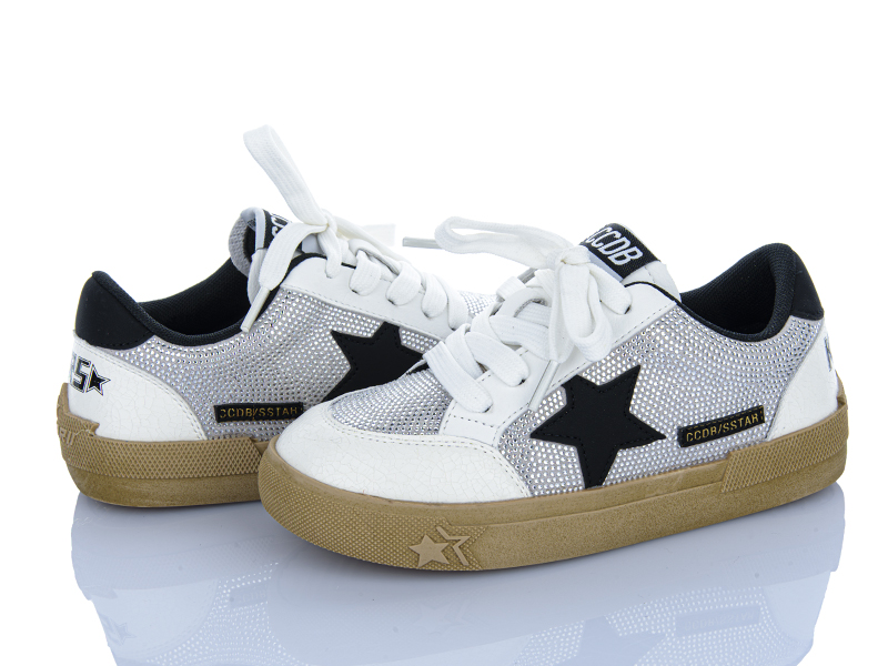 Кроссовки Clibee (31-37) ABC261096-1 white-black (деми)