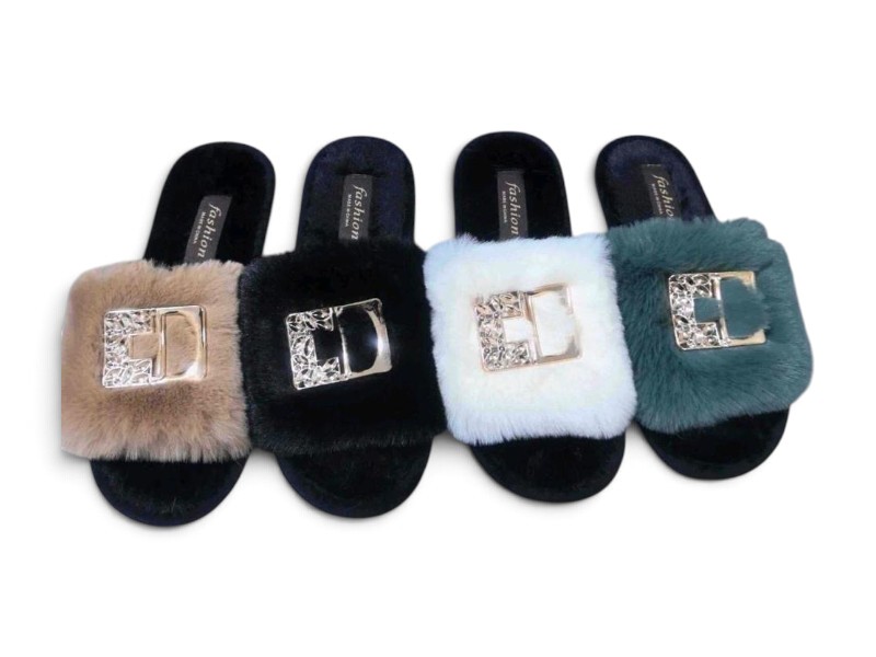 Тапочки Rai shoes (36-41) 592 mix (зима)