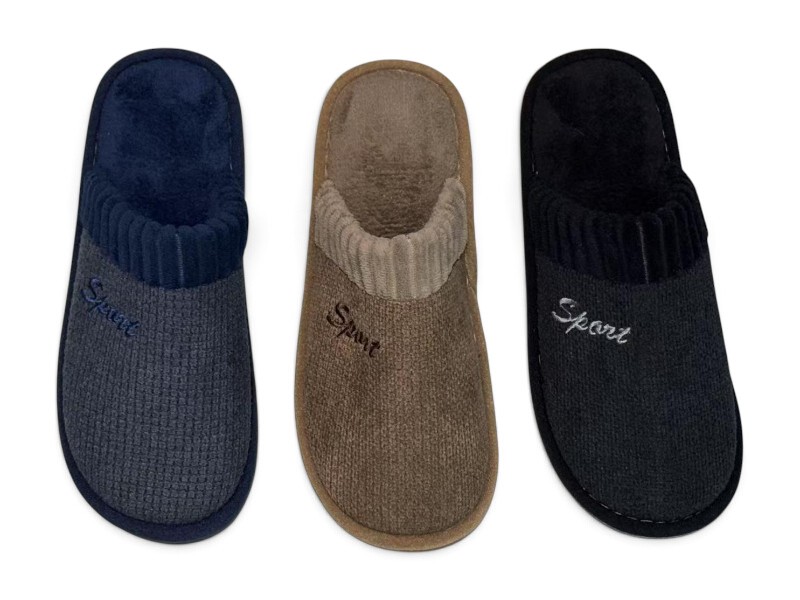 Тапочки Rai shoes (40-45) 644 mix (зима)