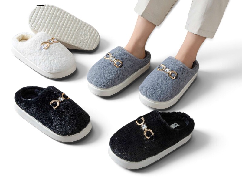 Тапочки Rai shoes (36-41) MD9638 mix (зима)