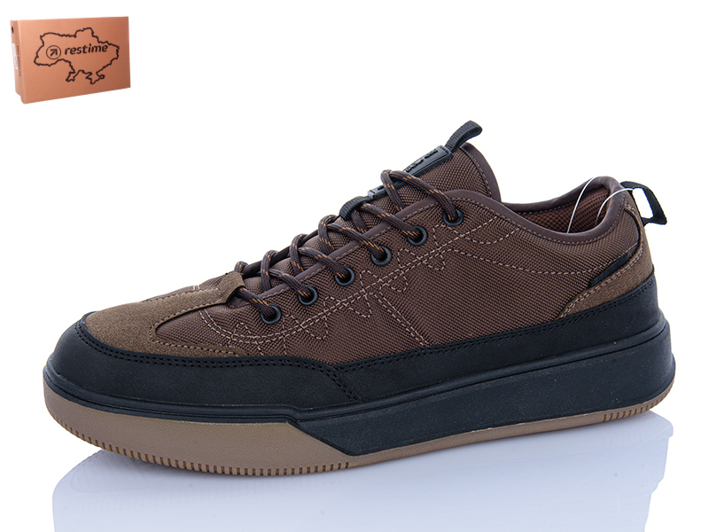 Кроссовки Restime (41-45) AMO26822 brown (деми)