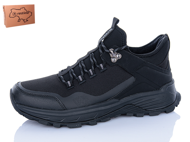 Кроссовки Restime (41-45) KMZ26843 black (деми)