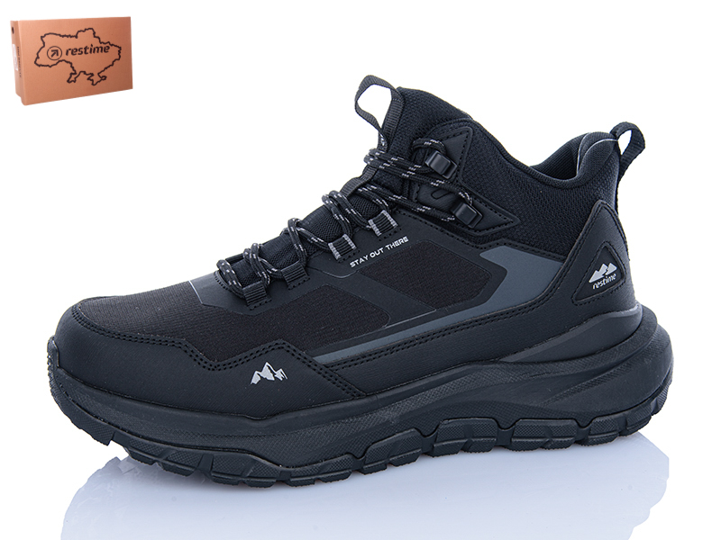 Кроссовки Restime (41-45) QMZ26850 black (деми)