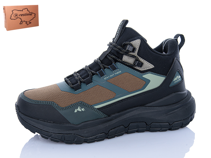 Кроссовки Restime (41-45) QMZ26850 khaki (деми)