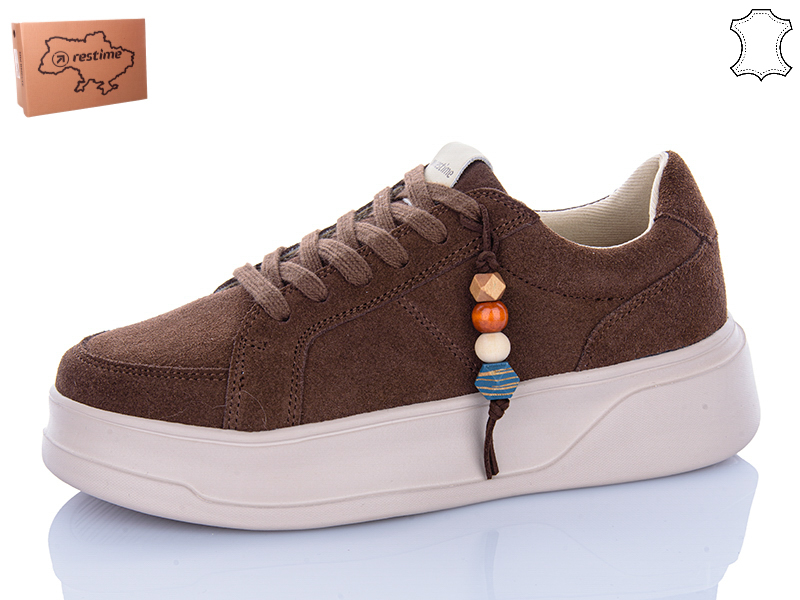 Кроссовки Restime (36-40) AWO26809 brown (деми)