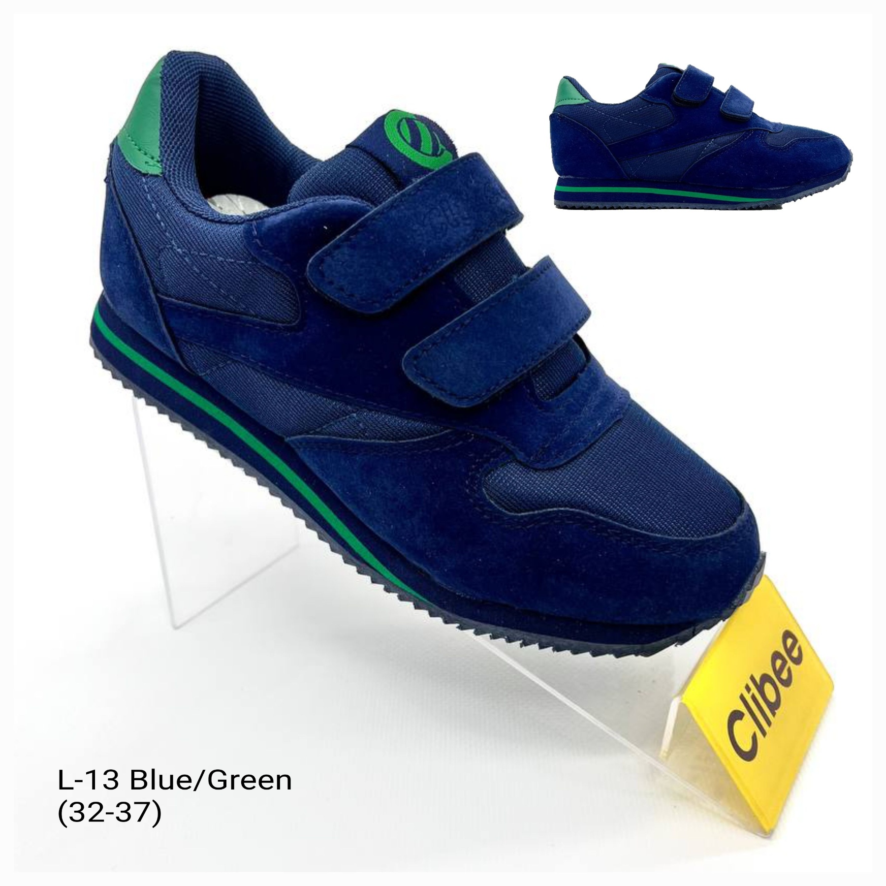 Кроссовки DvaClibee (32-37) Ap-L13 blue-green (деми)