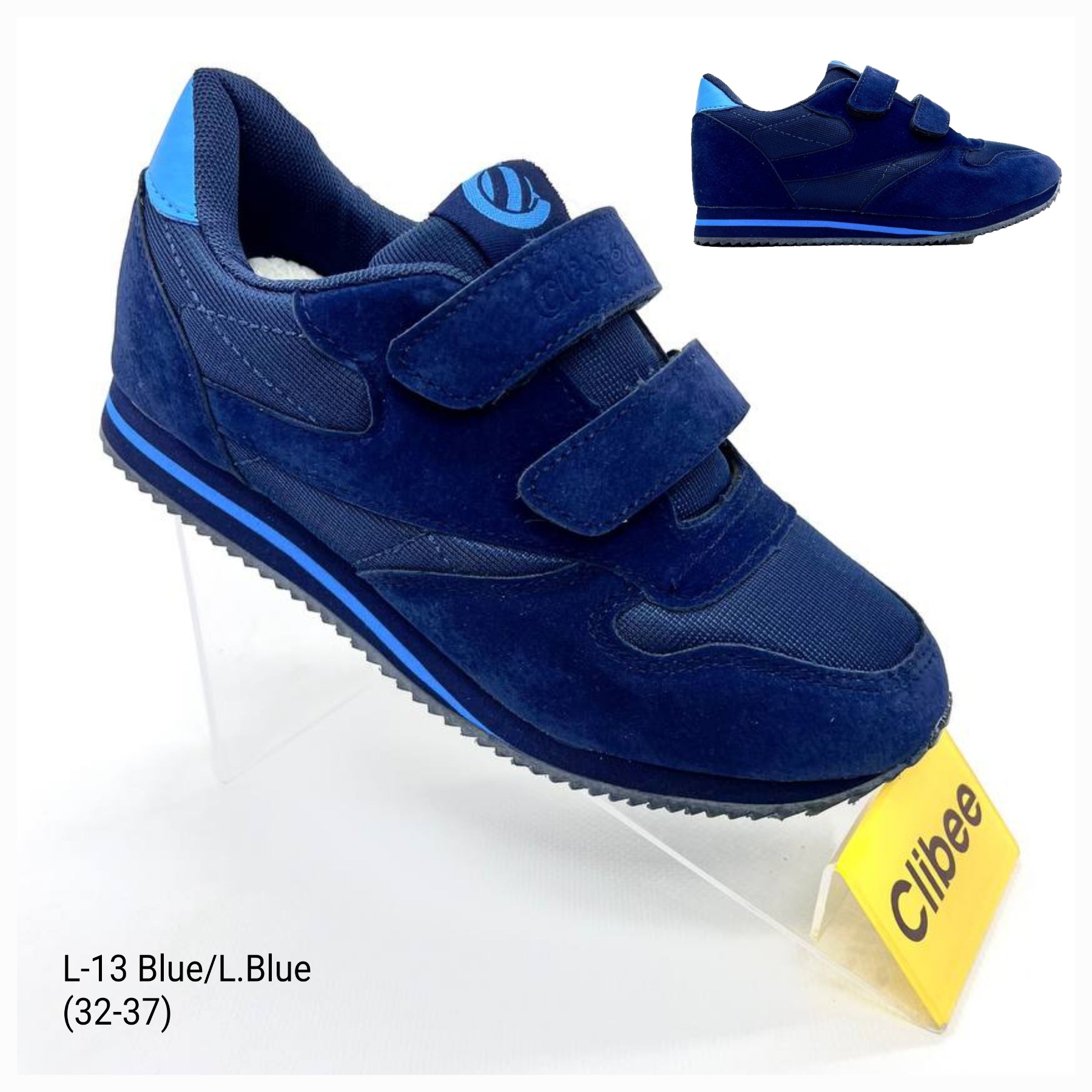Кроссовки DvaClibee (32-37) Ap-L13 blue-l.blue (деми)
