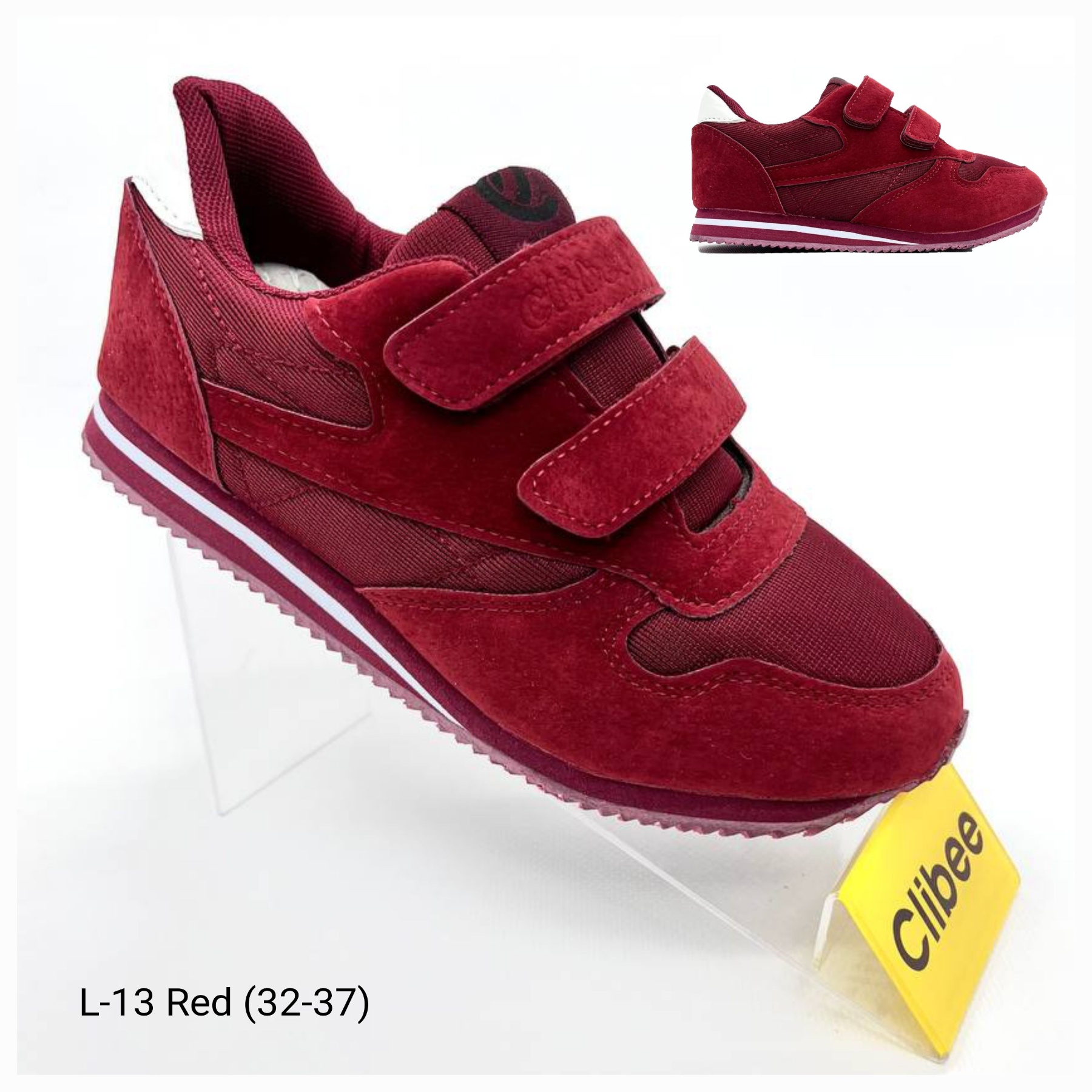 Кроссовки DvaClibee (32-37) Ap-L13 red (деми)