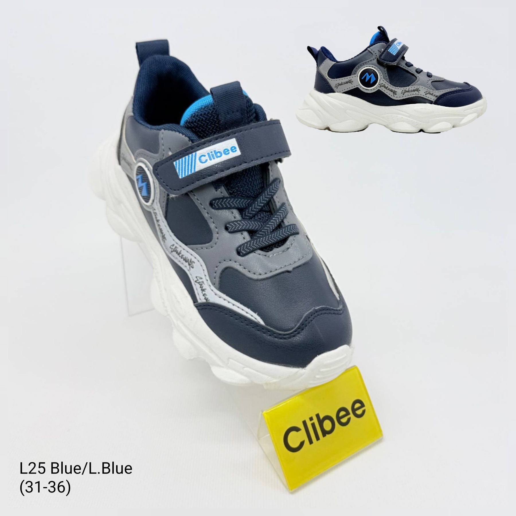 Кроссовки DvaClibee (31-36) Ap-L25 blue-l.blue (деми)