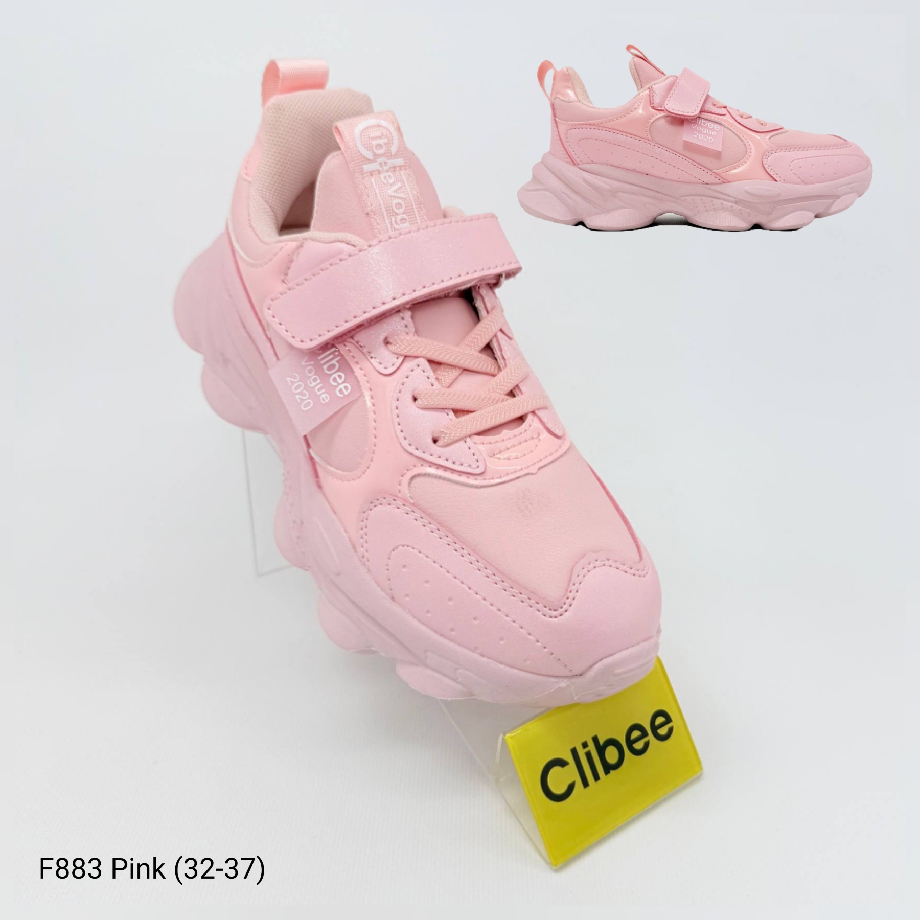 Кроссовки DvaClibee (32-37) Ap-F883 pink (деми)