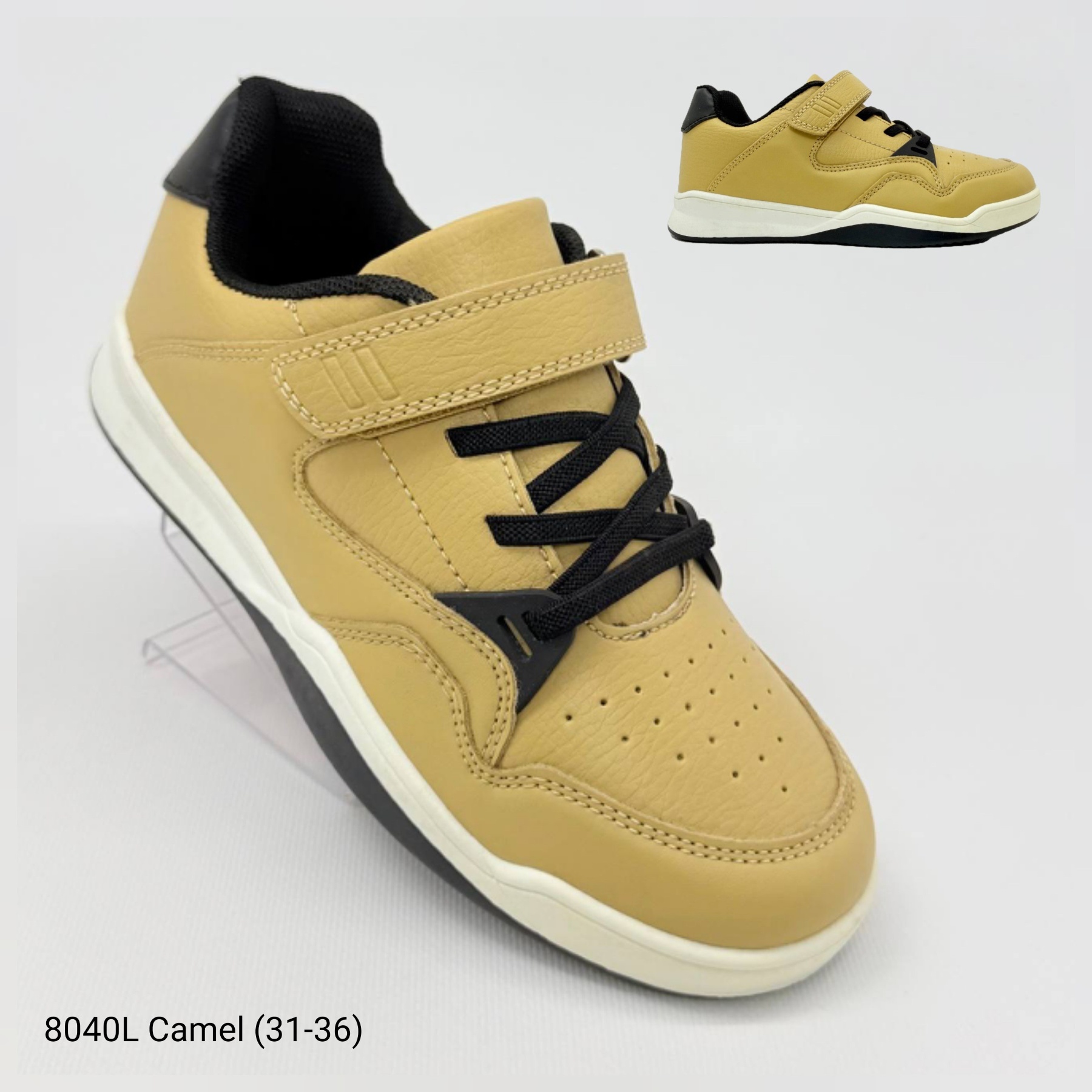 Кроссовки DvaClibee (31-36) Ap-8040L camel (деми)
