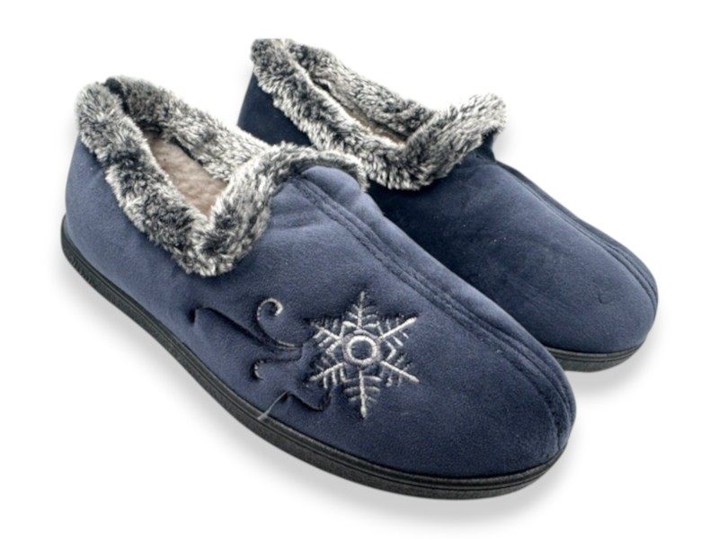 Тапочки Rai shoes (37-42) 2202 сірий (зима)