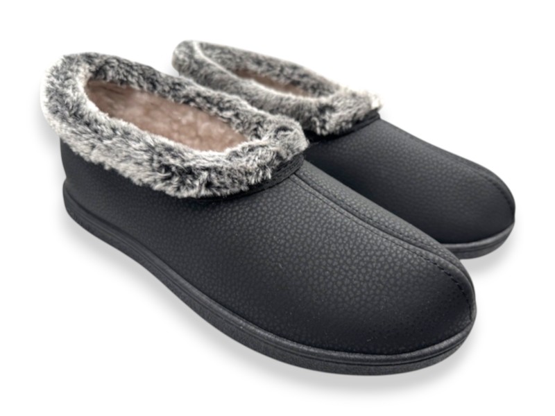 Тапочки Rai shoes (37-42) 2205 чорний (зима)