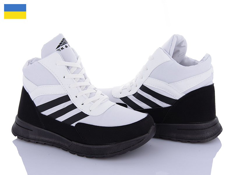 Кроссовки Favorit (37-41) ЖБ8 чор-білий (зима)