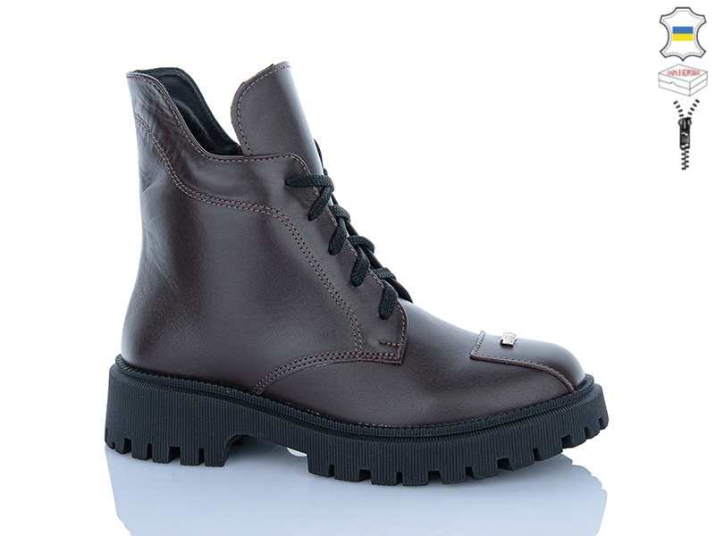 Ботинки Sali (37-41) 506 коричневий шк.демі (деми)