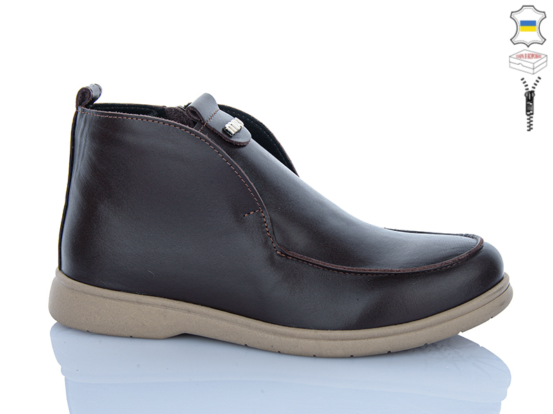 Ботинки Sali (37-41) 892 коричневий шк.кап-п. (деми)