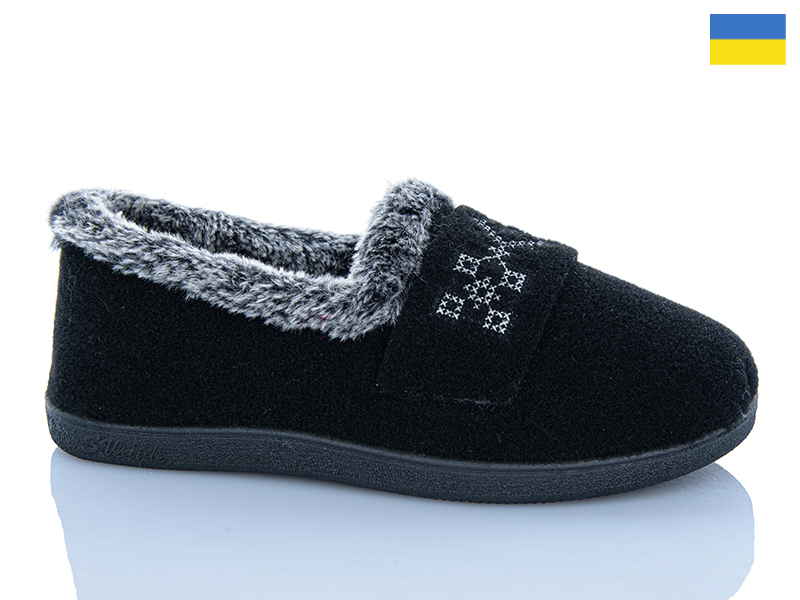Тапочки RGP (36-41) 2210 чорний (зима)
