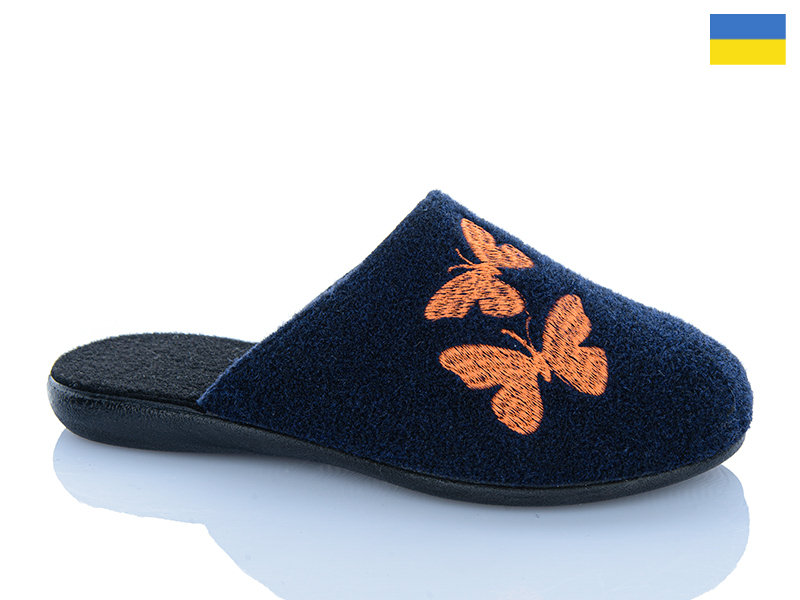 Тапочки RGP (36-41) Капці метелик синій (деми)