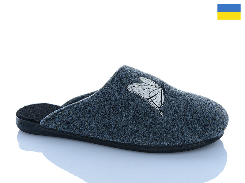 Тапочки RGP (36-41) Капці метелик сірий (деми)