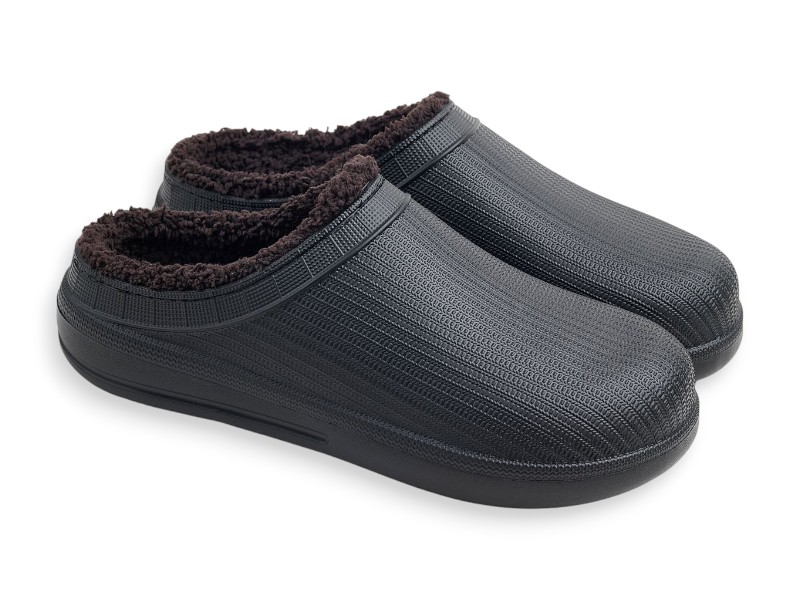 Сабо Rai shoes (41-45) HM132-1A чорний (зима)