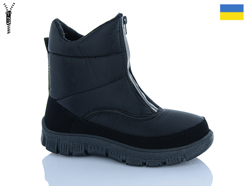 Дутики Inblu (36-41) 323 чорний ч-п. (зима)