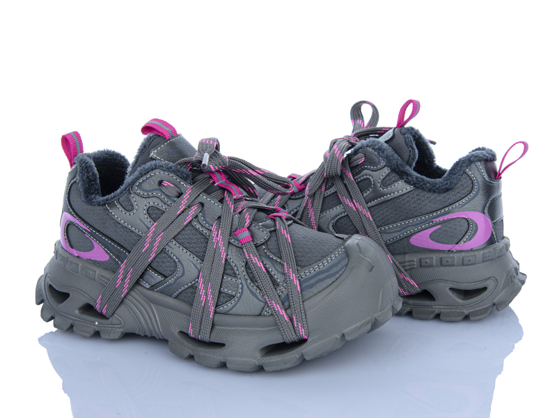 Кроссовки Clibee (31-37) 59A2286 grey-pink (деми)