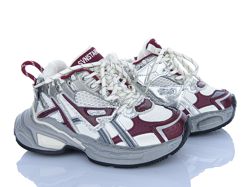 Кроссовки Clibee (31-37) A163885 white-wine (деми)