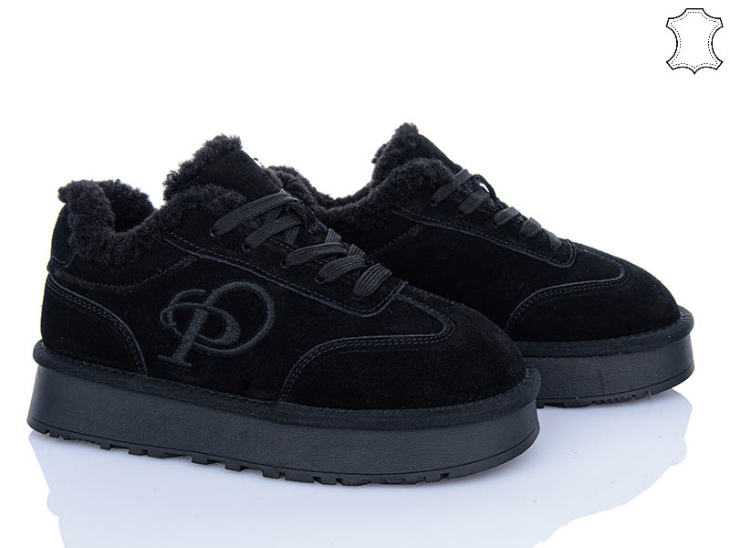 Угги PL PS (36-40) 2638 black (зима)